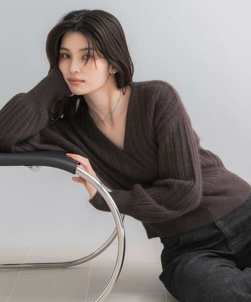 URBAN RESEARCH ROSSO / アーバンリサーチ ロッソ ニット・セーター | 『WEB/一部店舗限定』ランダムリブカシュクールニット | 詳細3
