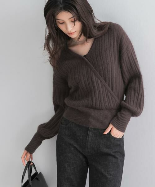 URBAN RESEARCH ROSSO / アーバンリサーチ ロッソ ニット・セーター | 『WEB/一部店舗限定』ランダムリブカシュクールニット | 詳細5