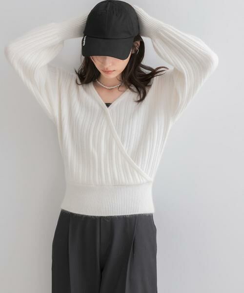 URBAN RESEARCH ROSSO / アーバンリサーチ ロッソ ニット・セーター | 『WEB/一部店舗限定』ランダムリブカシュクールニット | 詳細19