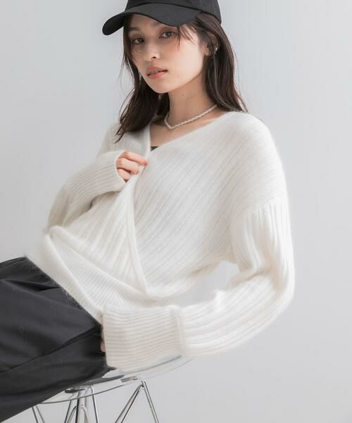 URBAN RESEARCH ROSSO / アーバンリサーチ ロッソ ニット・セーター | 『WEB/一部店舗限定』ランダムリブカシュクールニット | 詳細21