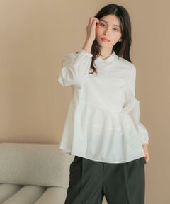 URBAN RESEARCH ROSSO / アーバンリサーチ ロッソ シャツ・ブラウス | レース襟付きペプラムフォルムブラウス