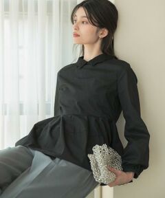 URBAN RESEARCH ROSSO / アーバンリサーチ ロッソ シャツ・ブラウス | レース襟付きペプラムフォルムブラウス