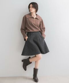 URBAN RESEARCH ROSSO / アーバンリサーチ ロッソ ミニ・ひざ丈スカート | ブークレーフレアミニスカート