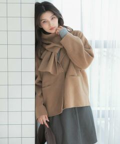 URBAN RESEARCH ROSSO / アーバンリサーチ ロッソ その他アウター | カシミヤビーバーストール付ノーカラーコート