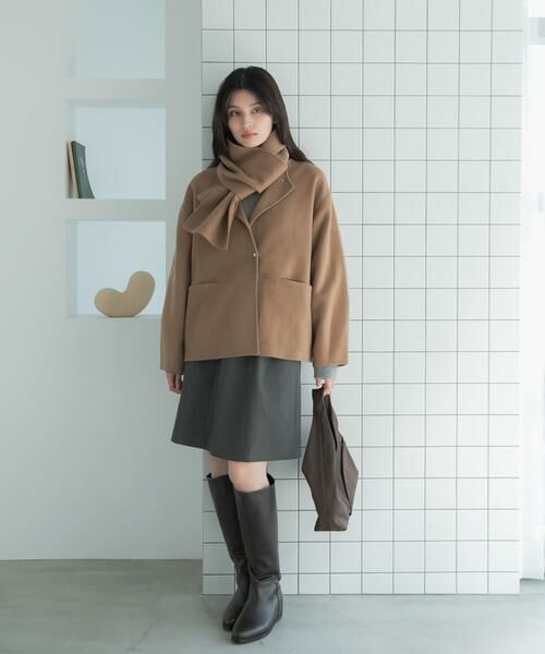URBAN RESEARCH ROSSO / アーバンリサーチ ロッソ その他アウター | カシミヤビーバーストール付ノーカラーコート | 詳細6