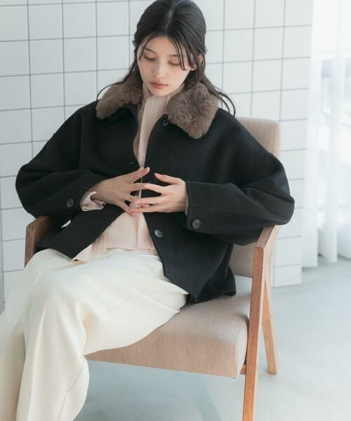 URBAN RESEARCH ROSSO / アーバンリサーチ ロッソ その他アウター | 『WEB/一部店舗限定』2wayファーカラーリバーショートコート | 詳細9