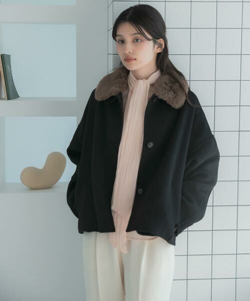 URBAN RESEARCH ROSSO / アーバンリサーチ ロッソ その他アウター | 『WEB/一部店舗限定』2wayファーカラーリバーショートコート | 詳細10