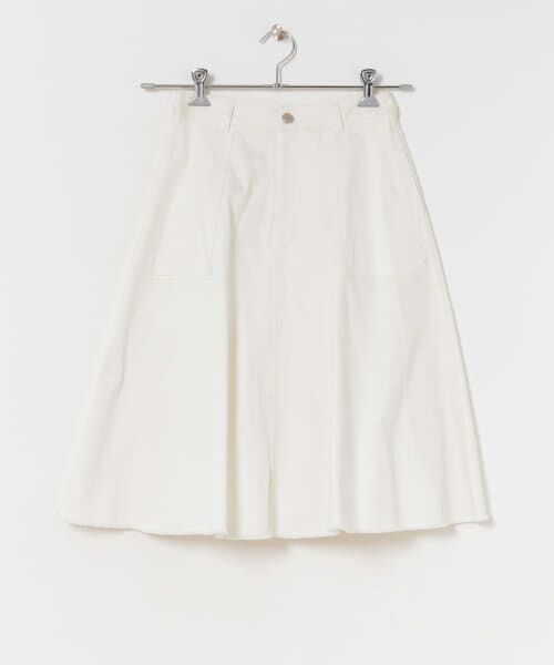 ＊＊URBAN RESEARCH ROSSO / アーバンリサーチ ロッソ スカート | コットンカルゼフレアスカート∴（OFF WHITE）