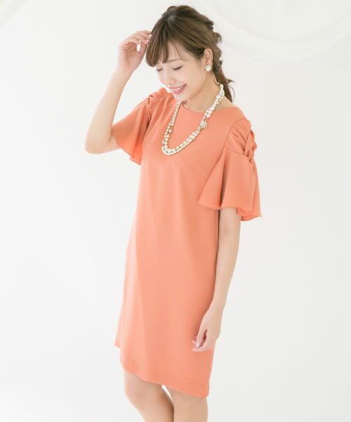 ＊＊URBAN RESEARCH ROSSO / アーバンリサーチ ロッソ ドレス | デザインスリーブドレス∴（PINK）