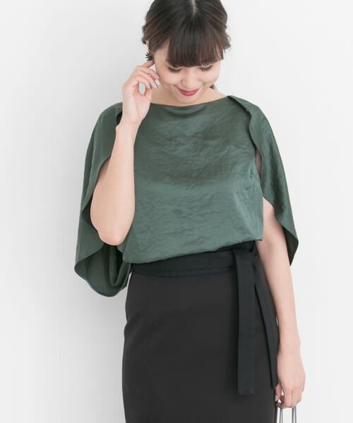 ＊＊URBAN RESEARCH ROSSO / アーバンリサーチ ロッソ シャツ・ブラウス | 2WAYケープブラウス∴（GREEN）