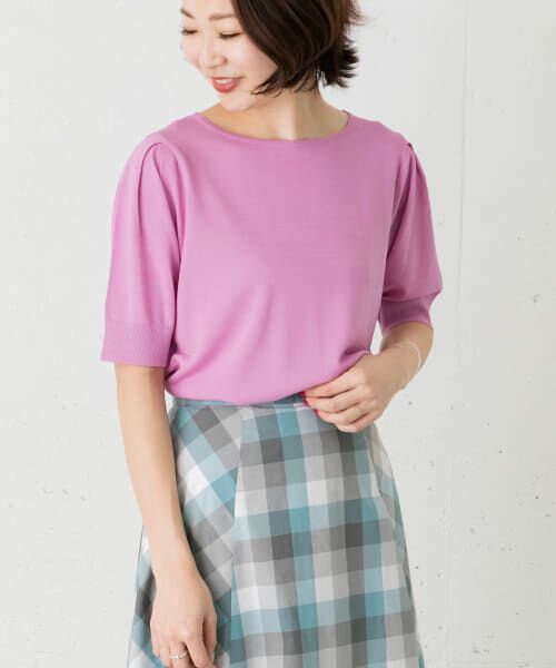 ＊＊URBAN RESEARCH ROSSO / アーバンリサーチ ロッソ ニット・セーター | タックスリーブニットプルオーバー∴（PINK）