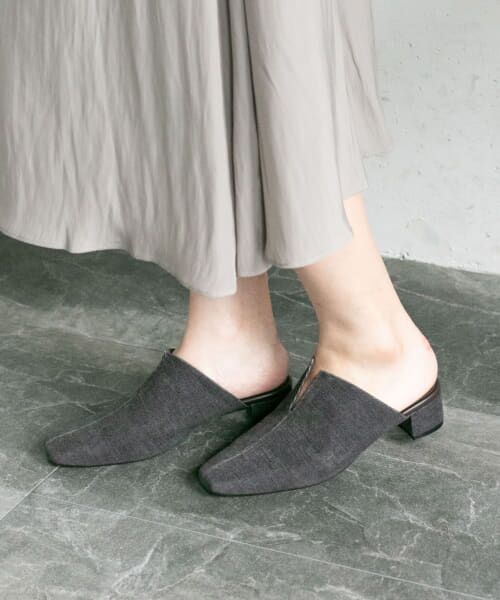 ＊＊URBAN RESEARCH ROSSO / アーバンリサーチ ロッソ サンダル | センターシームミュール∴（CHARCOAL）