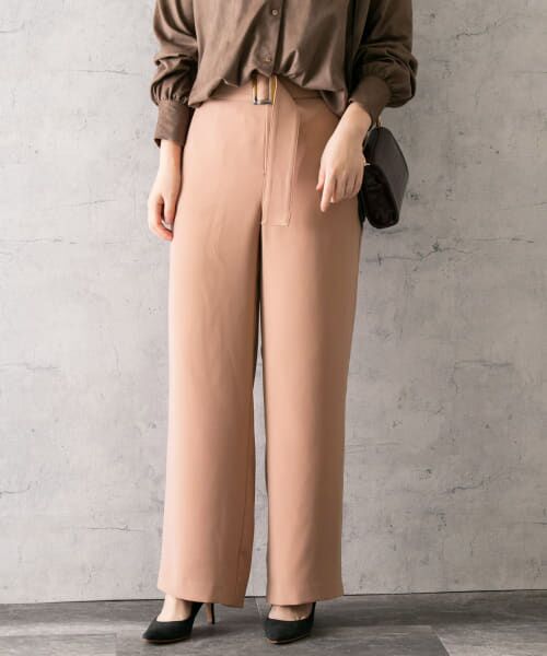 ＊＊URBAN RESEARCH ROSSO / アーバンリサーチ ロッソ その他パンツ | 『スタイリスト川上さやか×ROSSO』ベルト付きパンツ∴（PINK）