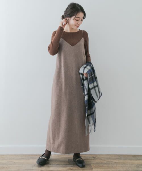 URBAN RESEARCH ROSSO ストレートツイードキャミワンピース セール】 F