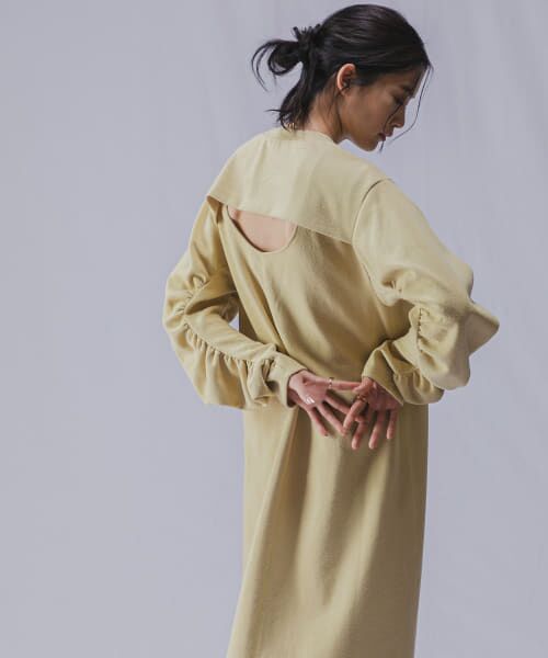 ＊＊URBAN RESEARCH ROSSO / アーバンリサーチ ロッソ ワンピース | Lirica　shirring cut sew one-piece（YELLOW）