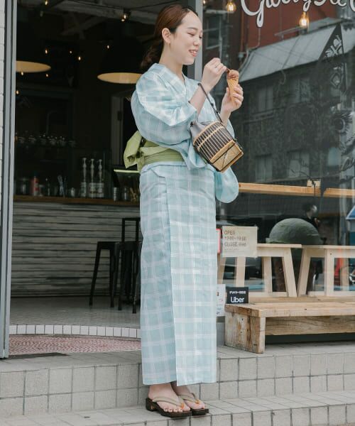 綿麻 絽 浴衣 未使用 lilyです❣️ 【着物と帯 時流】Y25832◇浴衣