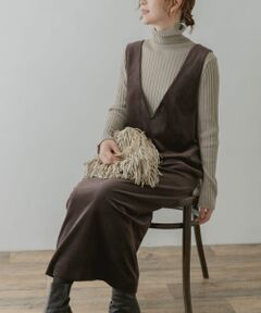 F by ROSSO　ベロアジャンパースカート