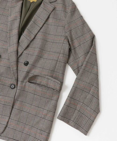 【美品】 アーバンリサーチロッソ チェックダブルテーラードジャケット セール】 F by ROSSO チェックダブルテーラードジャケット