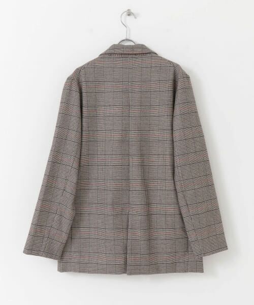 【美品】 アーバンリサーチロッソ チェックダブルテーラードジャケット セール】 F by ROSSO チェックダブルテーラードジャケット