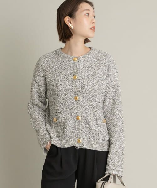 ＊＊URBAN RESEARCH ROSSO / アーバンリサーチ ロッソ カーディガン・ボレロ | F by ROSSO　ツイードニットカーディガン（OFF）