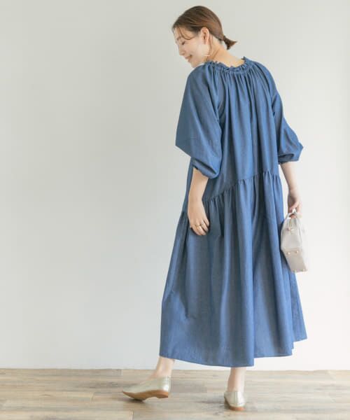 【新品】ルイルイーズ　リリエネネ　デニムワンピース　4A 新品】ルイルイーズ リリエネネ デニムワンピース 4A - メルカリ