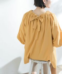 F by ROSSO　ギャザーネックチュニックブラウス