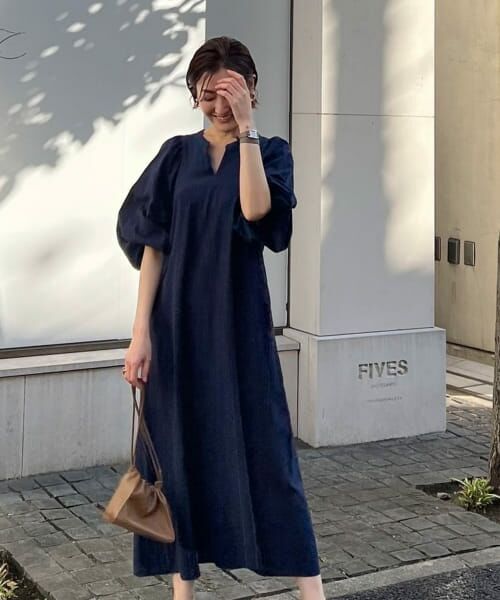セール】 F by ROSSO コットンスラブスキッパーワンピース セール】 F by ROSSO コットンスラブスキッパーワンピース
