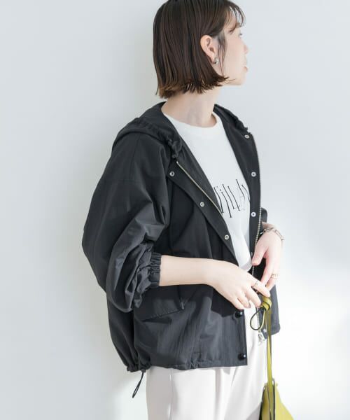 ＊＊URBAN RESEARCH ROSSO / アーバンリサーチ ロッソ ブルゾン | F by ROSSO　撥水ギャザーオーバーブルゾン（BLACK）