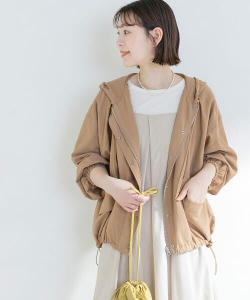 ＊＊URBAN RESEARCH ROSSO / アーバンリサーチ ロッソ ブルゾン | F by ROSSO　撥水ギャザーオーバーブルゾン（BEIGE）