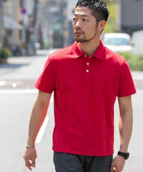 ＊＊URBAN RESEARCH ROSSO / アーバンリサーチ ロッソ ポロシャツ | 『XLサイズあり』ハイパフォーマンス鹿の子ポロシャツ（RED）