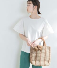 F by ROSSO　ドッキングギャザースリーブブラウス