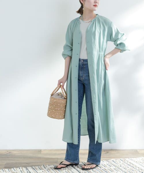 ＊＊URBAN RESEARCH ROSSO / アーバンリサーチ ロッソ ワンピース | F by ROSSO　イージーケアガウンワンピース（MINT）