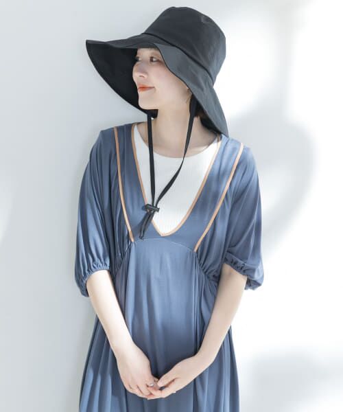 試着のみ　芦屋ロサブランワイドブリムハット 試着のみ 芦屋ロサブランワイドブリムハット 試着のみ 芦屋ロサ