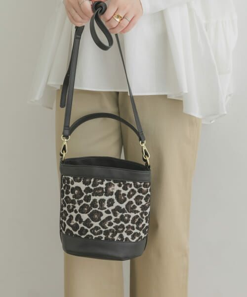 ＊＊URBAN RESEARCH ROSSO / アーバンリサーチ ロッソ ショルダーバッグ | F by ROSSO　レオパード柄2WAYバケットバッグ（LEOPARD）