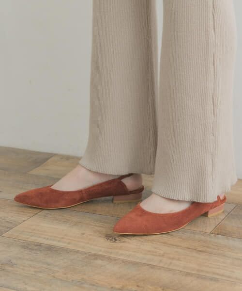 ＊＊URBAN RESEARCH ROSSO / アーバンリサーチ ロッソ パンプス | 『MADE IN JAPAN』F by ROSSO　バックストラップスウェードパンプス（TERRACOTTA）