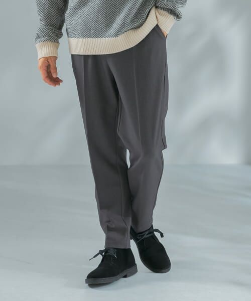 ＊＊URBAN RESEARCH ROSSO / アーバンリサーチ ロッソ スラックス・ドレスパンツ | 『XLサイズあり』ウールライクイージースラックス（CHARCOAL）