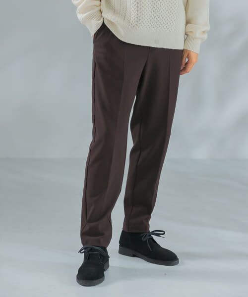 ＊＊URBAN RESEARCH ROSSO / アーバンリサーチ ロッソ スラックス・ドレスパンツ | 『XLサイズあり』ウールライクイージースラックス（BROWN）