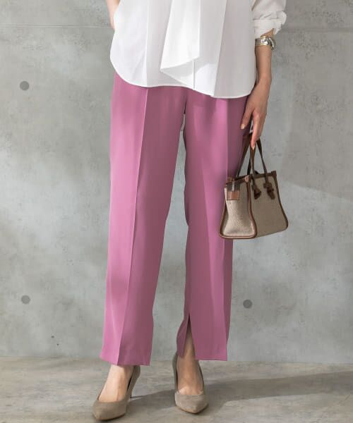 ＊＊URBAN RESEARCH ROSSO / アーバンリサーチ ロッソ その他パンツ | ウォッシャブルインサイドスリットイージーパンツ（PINK）