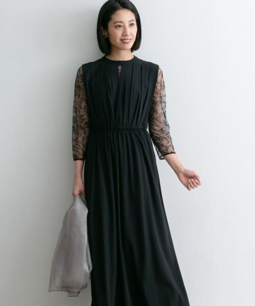 ＊＊URBAN RESEARCH ROSSO / アーバンリサーチ ロッソ ドレス | Chaco×ROSSO　2WAYロングギャザードレス（black）