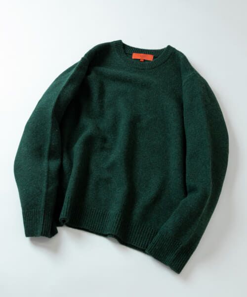 ＊＊URBAN RESEARCH ROSSO / アーバンリサーチ ロッソ ニット・セーター | 『XLサイズあり』シェットランドクルーネックニット（GREEN）