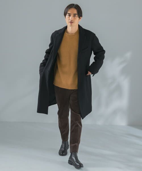 ROSSO URBAN RESEARCH◇24AWmodel/カシミヤ混コート/36/ウール/BLK