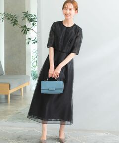 kaene　シアーレースパイピングドレス