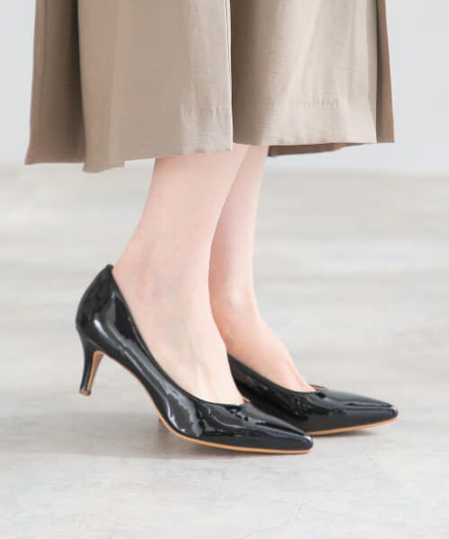 ＊＊URBAN RESEARCH ROSSO / アーバンリサーチ ロッソ パンプス | オリジナルエナメルパンプス（BLACK）
