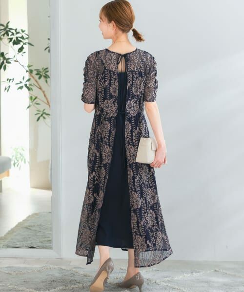 kaene　シアーレースパイピングドレス　アーバンリサーチロッソ　カエン URBAN RESEARCH ROSSO ドレス kaene シアーレースパイピング