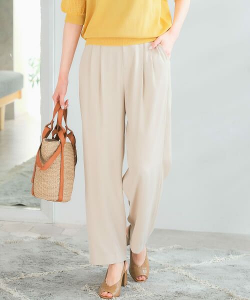 ＊＊URBAN RESEARCH ROSSO / アーバンリサーチ ロッソ その他パンツ | イージーセミワイドツータックスラックス（OFF WHITE）