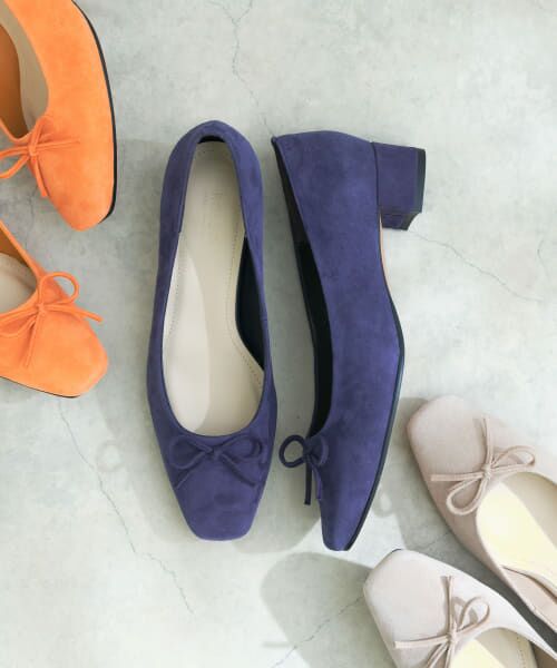 ＊＊URBAN RESEARCH ROSSO / アーバンリサーチ ロッソ バレエシューズ | シープスエードバレエシューズ（ネイビー）