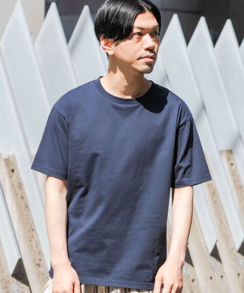 ＊＊URBAN RESEARCH ROSSO / アーバンリサーチ ロッソ Tシャツ | 『XLサイズあり』汗染み防止クルーネック半袖Tシャツ（NAVY）