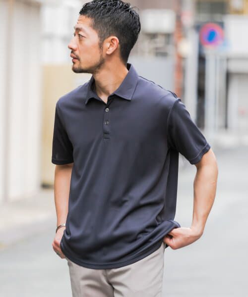 ＊＊URBAN RESEARCH ROSSO / アーバンリサーチ ロッソ ポロシャツ | 『抗菌/防臭』『XLサイズあり』ハイパフォーマンスコンフォートポロシャツ（CHARCOAL）