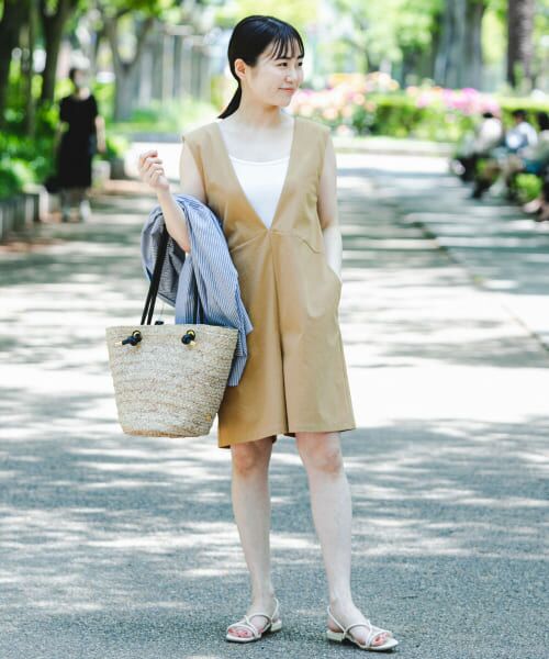 セール】 F by ROSSO 撥水ショートオールインワン （サロペット