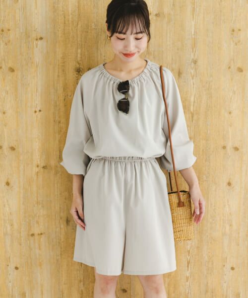 ＊＊URBAN RESEARCH ROSSO / アーバンリサーチ ロッソ サロペット・オールインワン | F by ROSSO　UVCUTショートコンビネゾン（L/BEIGE）